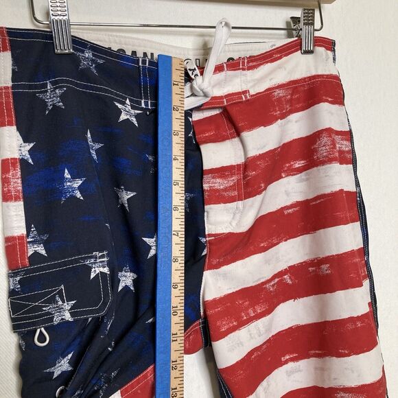 American Eagle Outfitters Men's Size S Board Shorts Swim Trunks 4TH of July Flag - Picture 7 of 12